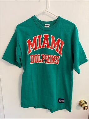 Vintage Miami Dolphins NFL Football Starter Brand T Shirt Made in USA